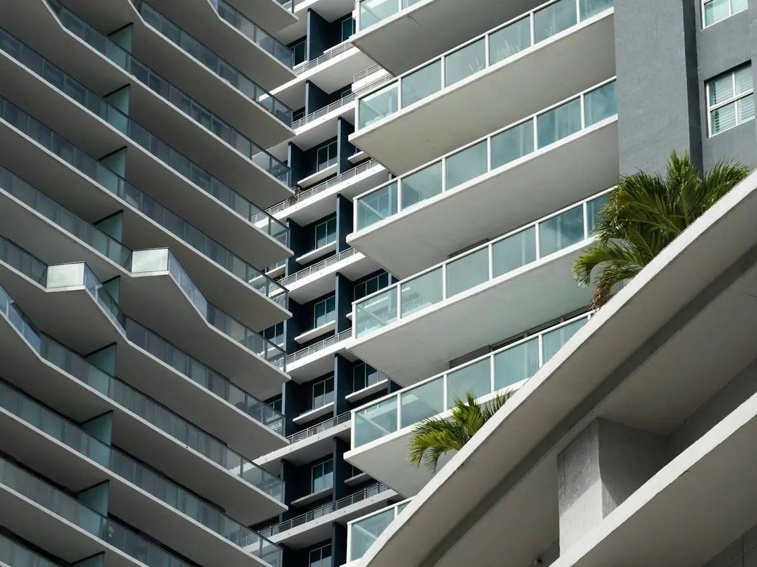 Mid-rise apartment building exterior